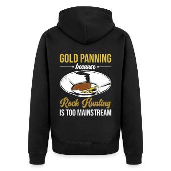 Drôles de panneurs d’or chercheurs d’or chercheurs d’or excavatrices - Veste à capuche bio Premium Unisexe - noir - Dos - Nico (187cm)