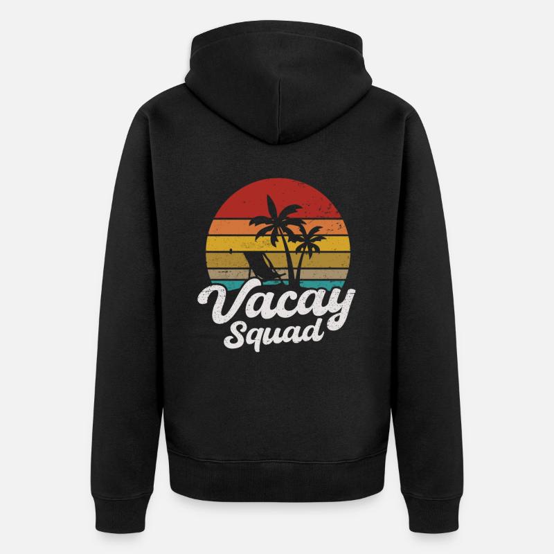 Vacay Squad - Unisex Premium Bio Zip Hoodie - Schwarz