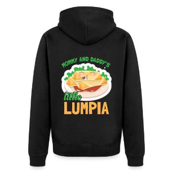 Little Lumpia Philippines - Unisex Premium Organic Zip Hoodie - black - Back - Nico (187cm)