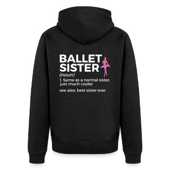 Ballet Tanzen - Unisex Premium Bio Zip Hoodie - Schwarz - Hinten - Nico (187cm)