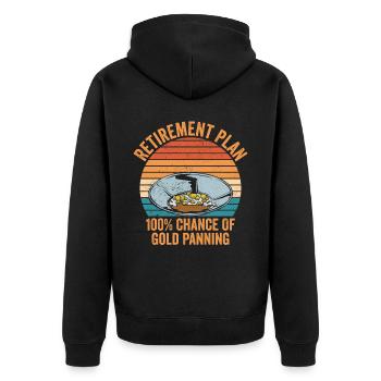 Drôles de panneurs d’or chercheurs d’or chercheurs d’or excavatrices - Veste à capuche bio Premium Unisexe - noir - Dos - Nico (187cm)