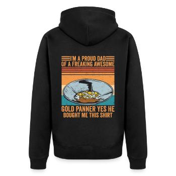 Drôles de panneurs d’or chercheurs d’or chercheurs d’or excavatrices - Veste à capuche bio Premium Unisexe - noir - Dos - Nico (187cm)