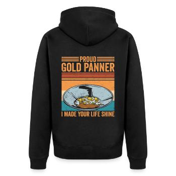 Drôles de panneurs d’or chercheurs d’or chercheurs d’or excavatrices - Veste à capuche bio Premium Unisexe - noir - Dos - Nico (187cm)
