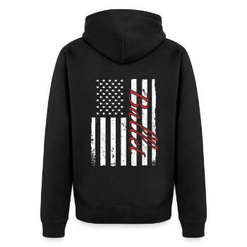 Ballet Tanzen - Unisex Premium Bio Zip Hoodie - Schwarz - Hinten - Nico (187cm)