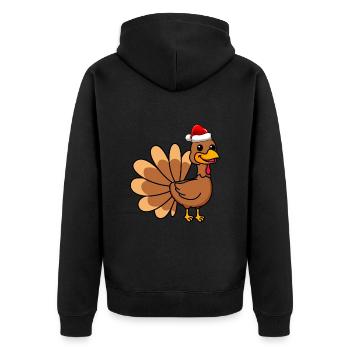Truthan Comic Christmas - Unisex Premium Organic Zip Hoodie - black - Back - Nico (187cm)