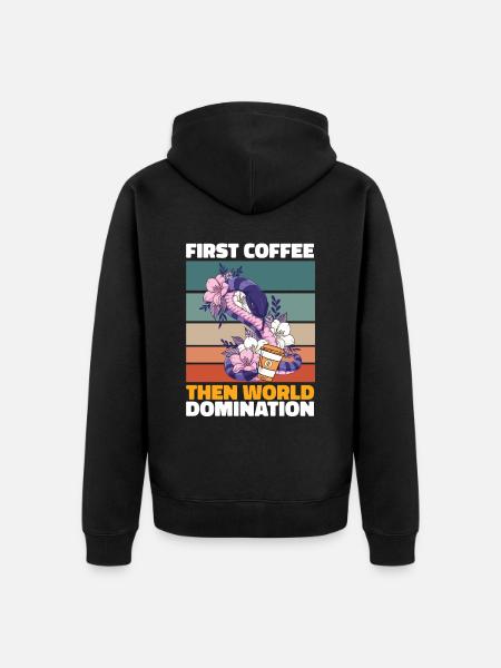 Snake coffee - Unisex Premium Organic Zip Hoodie - black