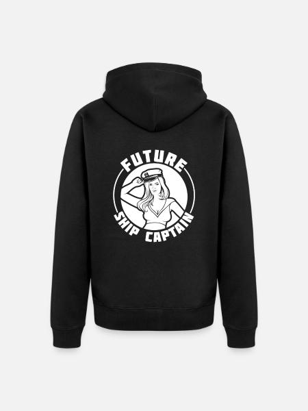 Sailing Sailboat - Unisex Premium Organic Zip Hoodie - black