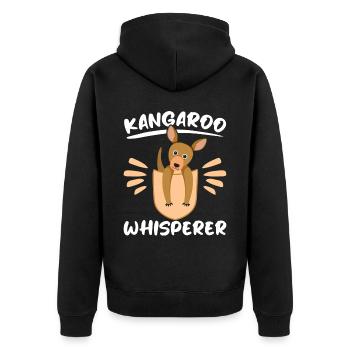 Kangourou Whisperer Wildlife Animal Australie - Veste à capuche bio Premium Unisexe - noir - Dos - Nico (187cm)