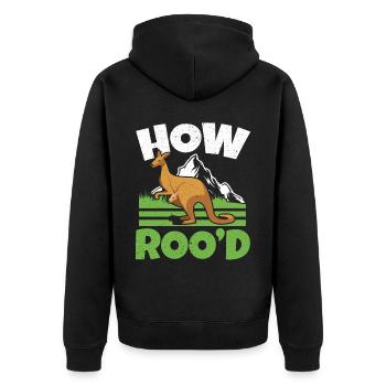 Comment Roo’d Kangaroo Wildlife Animal Australie - Veste à capuche bio Premium Unisexe - noir - Dos - Nico (187cm)