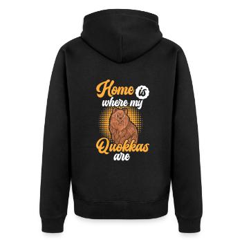 Quokka est ma maison Mars Australie - Veste à capuche bio Premium Unisexe - noir - Dos - Nico (187cm)