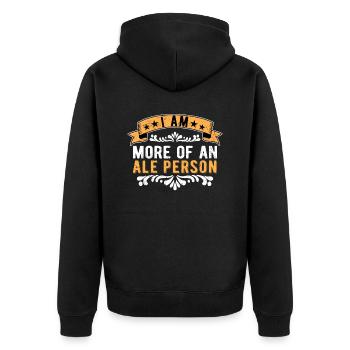 Mittelalterfest Mittelaltermarkt Ale Person - Unisex Premium Bio Zip Hoodie - Schwarz - Hinten - Nico (187cm)
