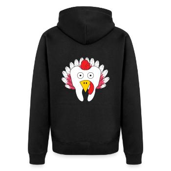 Molar Turkey Thanksgiving Dentist Dental - Unisex Premium Organic Zip Hoodie - black - Back - Nico (187cm)