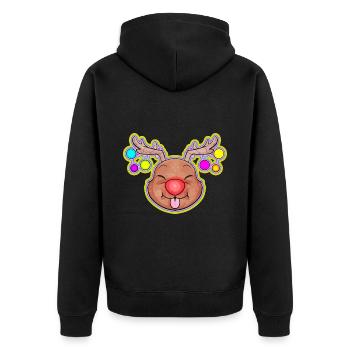 Rudolph la fée du renne s’éteint pour - Veste à capuche bio Premium Unisexe - noir - Dos - Nico (187cm)