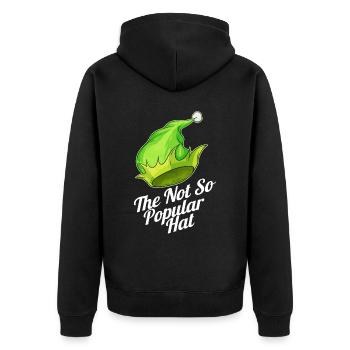 The Elfs Hat Is The Not So Popular Hat For - Unisex Premium Bio Zip Hoodie - Schwarz - Hinten - Nico (187cm)