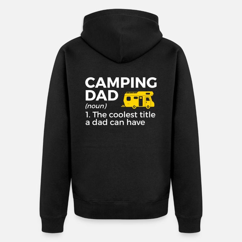 Camping Camping Camping-car - Veste à capuche bio Premium Unisexe - noir