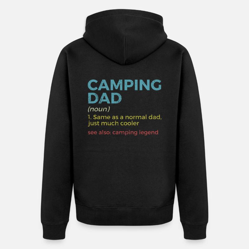 Camping Camping Camping-car - Veste à capuche bio Premium Unisexe - noir