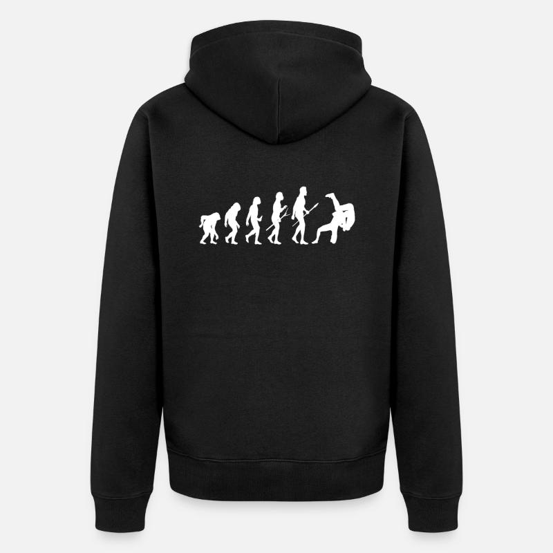 Évolution de la lutte - Veste à capuche bio Premium Unisexe - noir