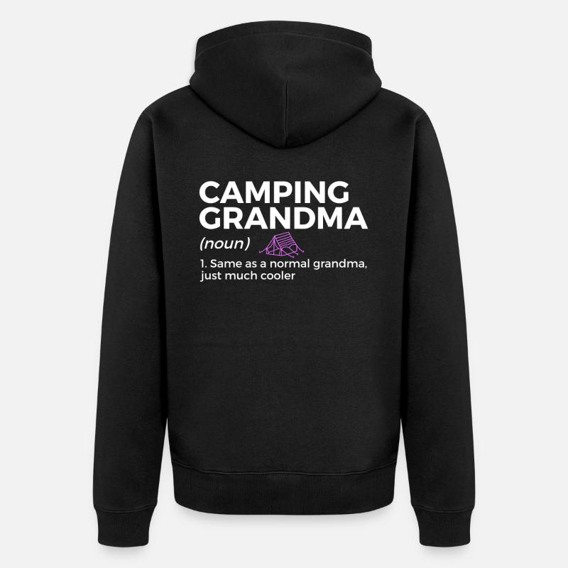 Camping Camping Camping-car - Veste à capuche bio Premium Unisexe - noir