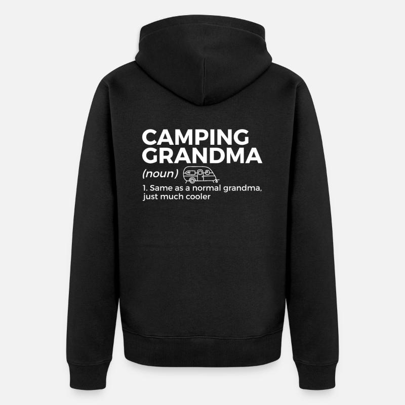 Camping Camping Camping-car - Veste à capuche bio Premium Unisexe - noir