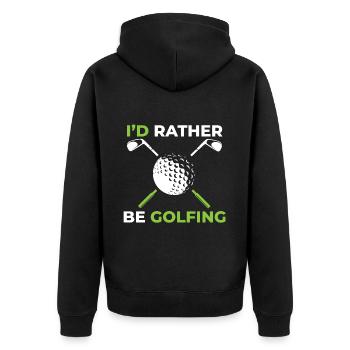 Golf golfeur club de golf balle de golf terrain de golf - Veste à capuche bio Premium Unisexe - noir - Dos - Nico (187cm)