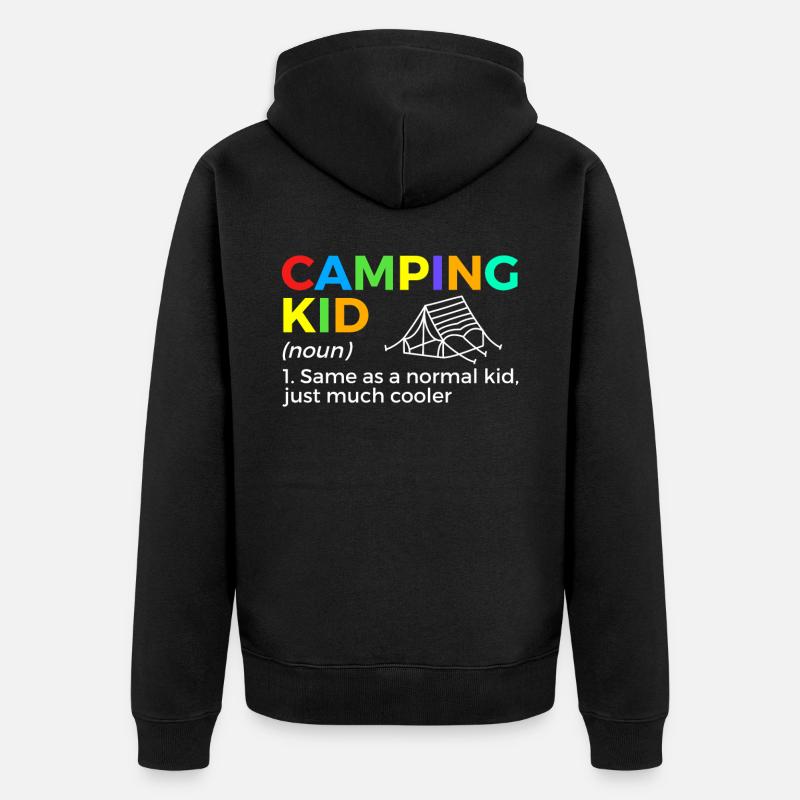 Camping Camping Camping-car - Veste à capuche bio Premium Unisexe - noir