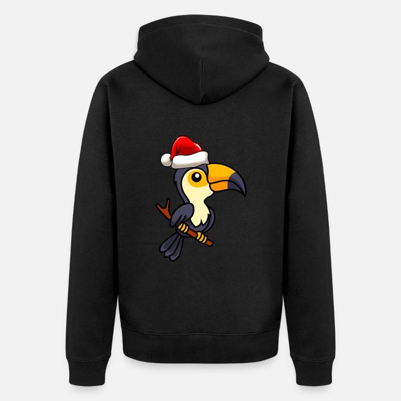 Toucan Comic Christmas - Veste à capuche bio Premium Unisexe - noir