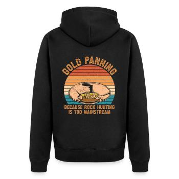 Drôles de panneurs d’or chercheurs d’or chercheurs d’or excavatrices - Veste à capuche bio Premium Unisexe - noir - Dos - Nico (187cm)