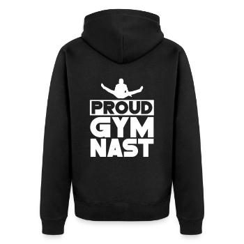Fier gymnaste Amateur de gymnaste Gymnastique Gymnastique - Veste à capuche bio Premium Unisexe - noir - Dos - Nico (187cm)