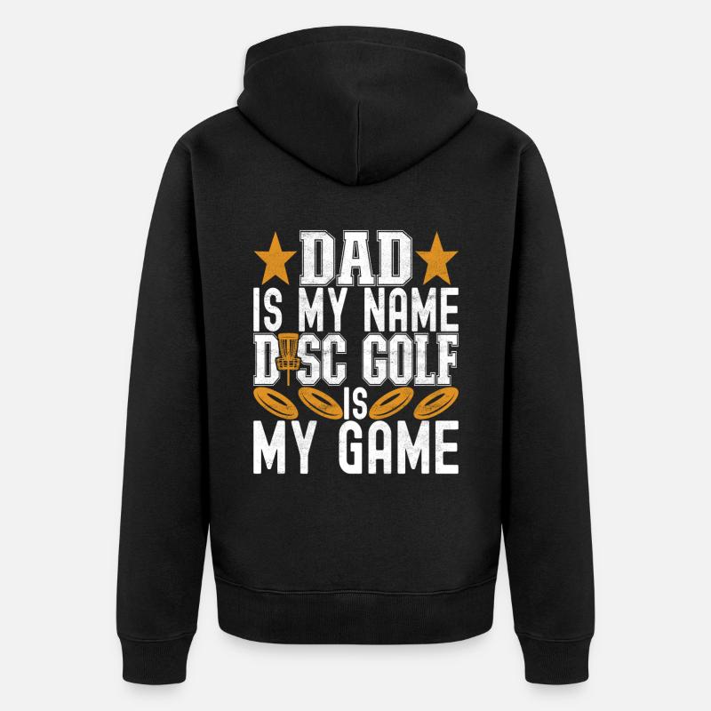 Disc Golf Discgolfspieler - Unisex Premium Bio Zip Hoodie - Schwarz