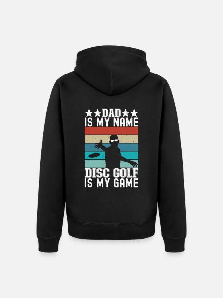 Disc Golf Disc Golfer - Unisex Premium Organic Zip Hoodie - black