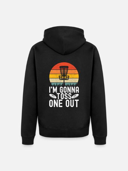 Disc Golf Disc Golfer - Unisex Premium Organic Zip Hoodie - black