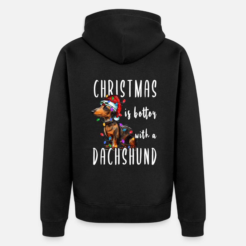 Chien de Noël - Veste à capuche bio Premium Unisexe - noir