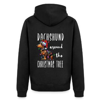 Chien de Noël - Veste à capuche bio Premium Unisexe - noir - Dos - Nico (187cm)