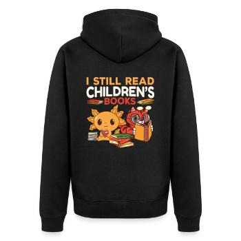 Enseignante au primaire Éducatrice de maternelle - Veste à capuche bio Premium Unisexe - noir - Dos - Nico (187cm)