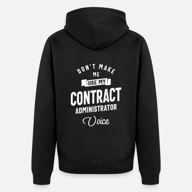 Emploi d’administrateur de contrat - Veste à capuche bio Premium Unisexe - noir