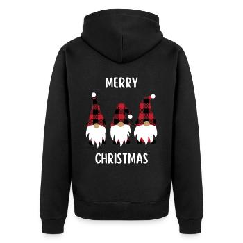 Joyeux Noël Drôle de Chemise de Noël - Veste à capuche bio Premium Unisexe - noir - Dos - Nico (187cm)