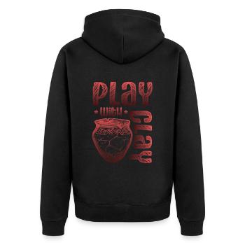 Spielen Mit Töpferwaren Aus Ton - Unisex Premium Bio Zip Hoodie - Schwarz - Hinten - Nico (187cm)