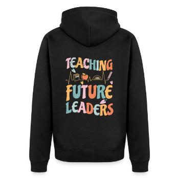 Enseignante au primaire Éducatrice de maternelle - Veste à capuche bio Premium Unisexe - noir - Dos - Nico (187cm)
