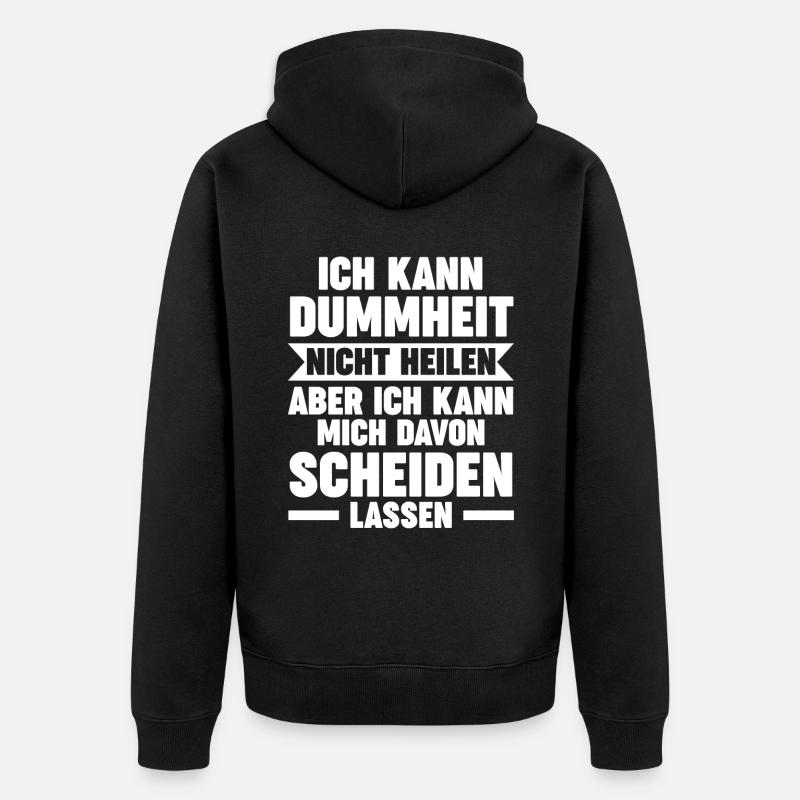 Scheidungsparty Geschieden Scheidung - Unisex Premium Bio Zip Hoodie - Schwarz