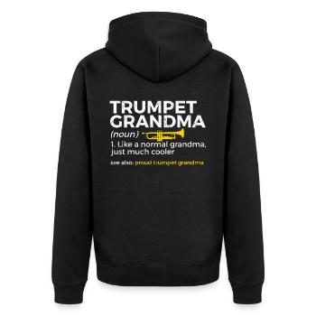 Trumpet Musician Brass Music - Unisex Premium Organic Zip Hoodie - black - Back - Nico (187cm)