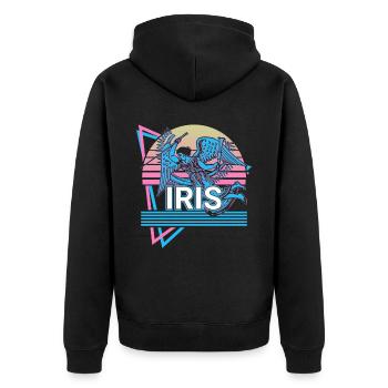 Iris Goddess Ancient Greek mythology Retro - Unisex Premium Organic Zip Hoodie - black - Back - Nico (187cm)