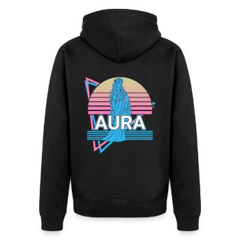 Aura Déesse de la brise Grec ancien Grec My - Veste à capuche bio Premium Unisexe - noir - Dos - Nico (187cm)