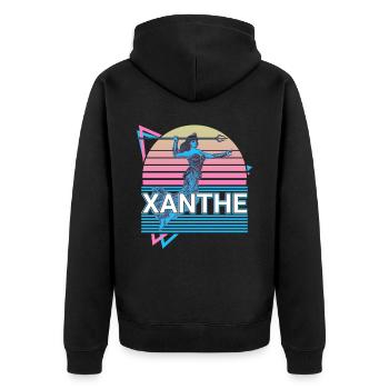 Déesse Xanthe Mythologie grecque antique - Veste à capuche bio Premium Unisexe - noir - Dos - Nico (187cm)