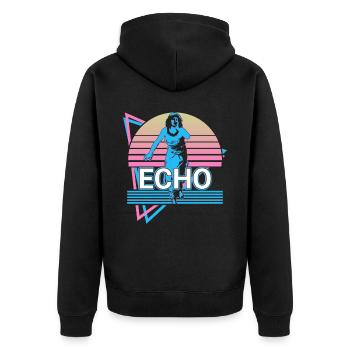 Echo Göttin Antike Griechisch Griechische Mytholog - Unisex Premium Bio Zip Hoodie - Schwarz - Hinten - Nico (187cm)