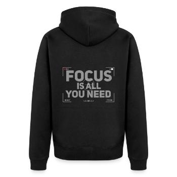 Funny Photography Photographer Design - Unisex Premium Organic Zip Hoodie - black - Back - Nico (187cm)
