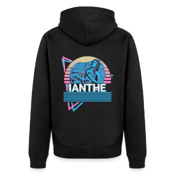 Ianthe Déesse Mythologie grecque antique - Veste à capuche bio Premium Unisexe - noir - Dos - Nico (187cm)