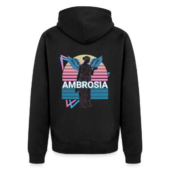 Déesse Ambrosia Mythologie grecque antique - Veste à capuche bio Premium Unisexe - noir - Dos - Nico (187cm)