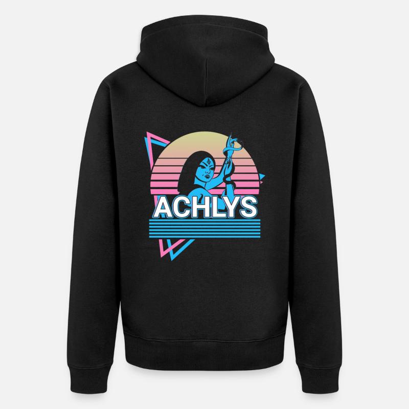 Déesse d’Achly Mythologie grecque antique - Veste à capuche bio Premium Unisexe - noir