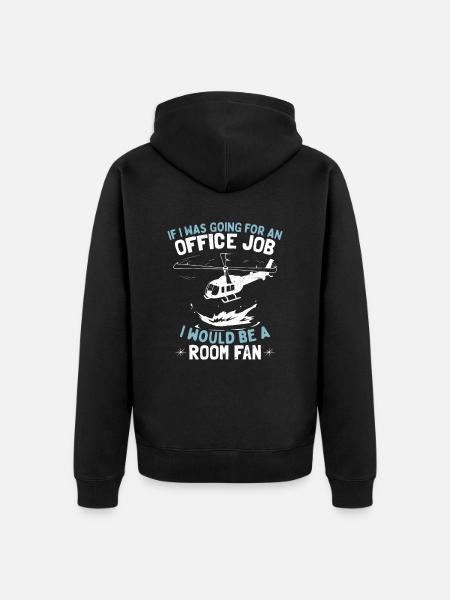 Helicopter Pilot Humor - Unisex Premium Organic Zip Hoodie - black