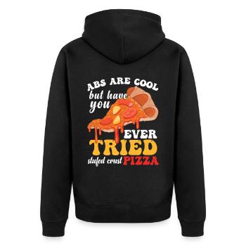 Have You Ever Tried Pizza - Unisex Premium Organic Zip Hoodie - black - Back - Nico (187cm)